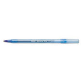 BIC Round Stic Xtra Precision/Xtra Life Ballpoint, Blue Ink, T-Blue Brl, 1mm, Medium