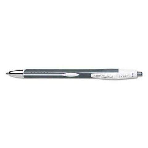BIC Atlantis Exact Retractable Ballpoint Pen, Black Ink, .7mm, Fine
