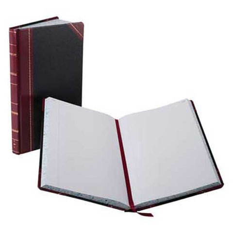 Boorum and Pease Record/Account Book, Black/Red Cover, 300 Pages, 14 1/8 x 8 5/8