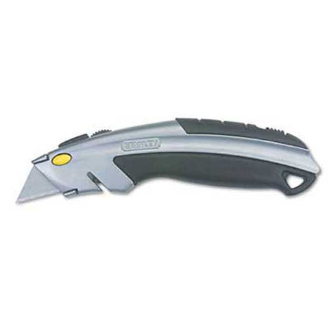 Stanley Curved Quick-Change Utility Knife, Stainless Steel Retractable Blade, 3 Blades