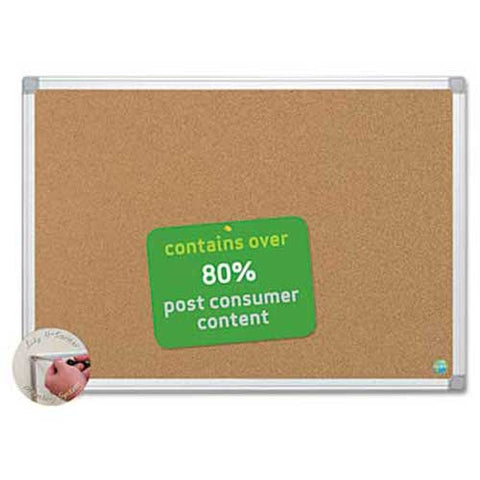 MasterVision Earth Cork Board, 48 x 72, Aluminum Frame