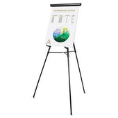 MasterVision Telescoping Tripod Display Easel, Adjusts 38 inch to 69 inch High, Metal, Black