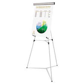 MasterVision Telescoping Tripod Display Easel, Adjusts 38 inch to 69 inch High, Metal, Silver