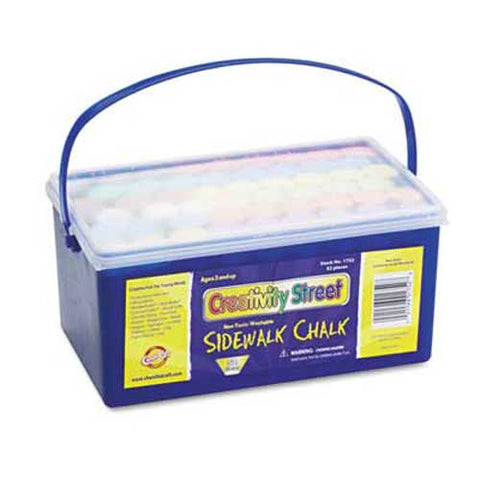 Creativity Street Sidewalk Chalk, 4 x1 Dia. Jumbo Stick, 12 Assorted Colors, 52 Pieces/Each Case