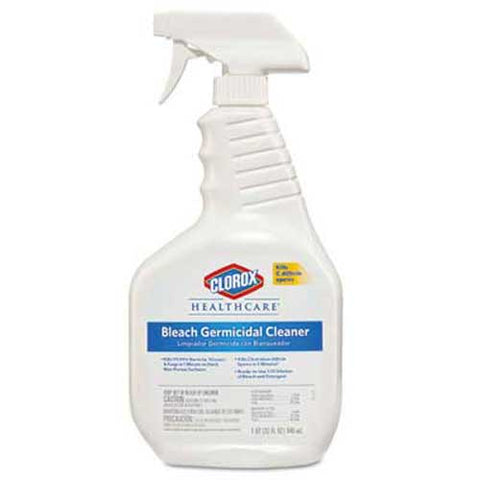 Clorox Healthcare Bleach Germicidal Cleaner, 32oz Spray Bottle, 6/Carton