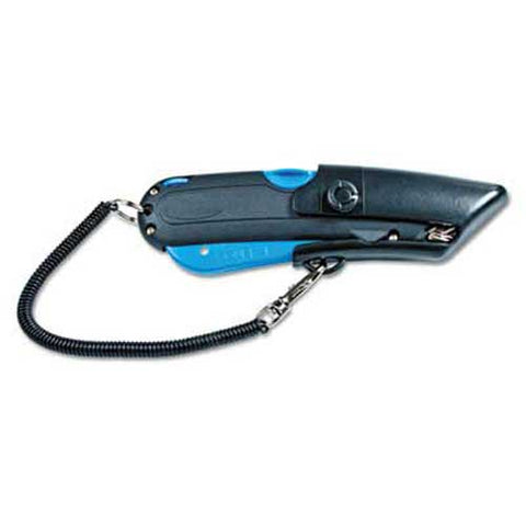 Cosco Box Cutter Knife w/Shielded Blade, Black/Blue
