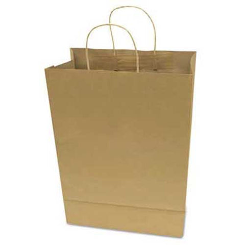 Cosco Premium Large Brown Paper Shopping Bag, 50/Box
