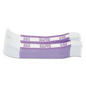 Coin-Tainer Currency Straps, Violet, $2,000 in $20 Bills, 1000 Bands/Pack