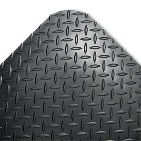 Crown Industrial Deck Plate Anti-Fatigue Mat, Vinyl, 36 x 60, Black