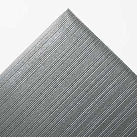 Crown Ribbed Anti-Fatigue Mat, Vinyl, 36 x 60, Gray