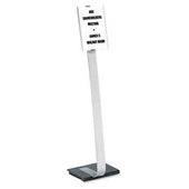 Durable Info Sign Duo Floor Stand, Letter-Size Inserts, 15 x 44-1/2, Clear