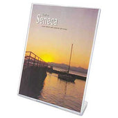 deflecto Slanted Desk Sign Holder, Plastic, 8 1/2 x 11, Clear