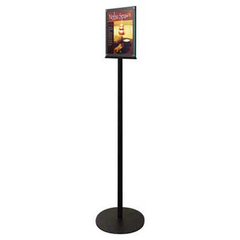 deflecto Double-Sided Magnetic Sign Stand, 8 1/2 x 11, 56 inch High, Silver