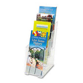 deflecto Multi Compartment DocuHolder, Four Compartments, 4-7/8w x 8d x 10h, Clear
