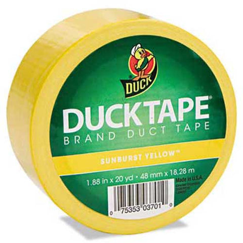 Duck Colored Duct Tape, 1.88 inch x 20yds, 3 inch Core, Yellow