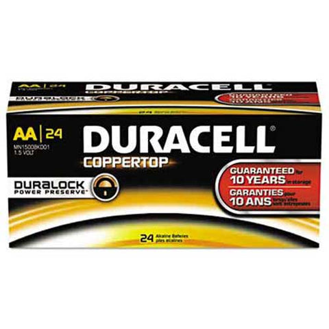 Duracell CopperTop Alkaline Batteries with Duralock Power Preserve Technology, AA, 144/CT