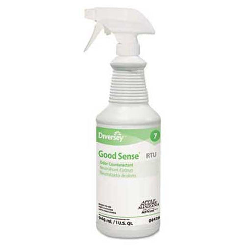 Diversey Good Sense RTU Liquid Odor Counteractant, Apple Scent, 32 oz Spray Bottle