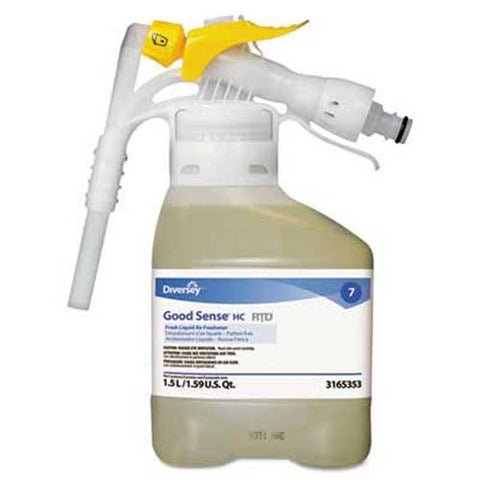 Diversey Good Sense Liquid Odor Counteractant, Fresh, 1.5L RTD Bottle, 2/Carton