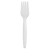 Dixie SmartStock Plastic Cutlery Refill, 5.8in, Fork, White, 40/Pack, 24 Packs/Case