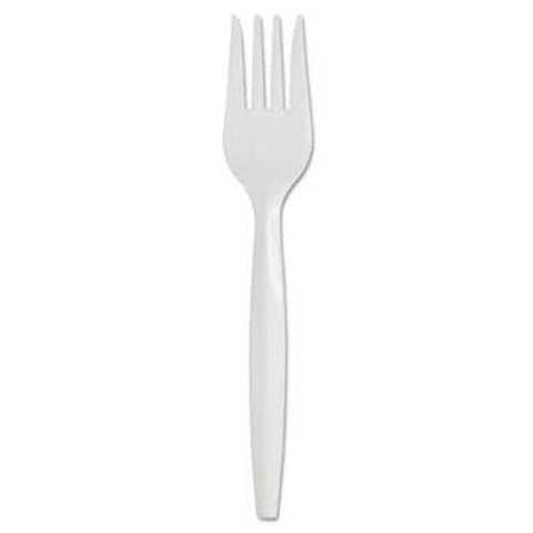 Dixie SmartStock Plastic Cutlery Refill, 5.8in, Fork, White, 40/Pack, 24 Packs/Case