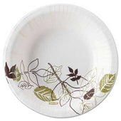 Dixie Ultra Pathways Heavyweight Paper Bowls, WiseSize, 12oz, Green/Burgundy, 500/Carton