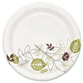 Dixie Ultra Pathways Heavyweight Paper Plates, 5 7/8 inch, Green/Burgundy, 500/Carton