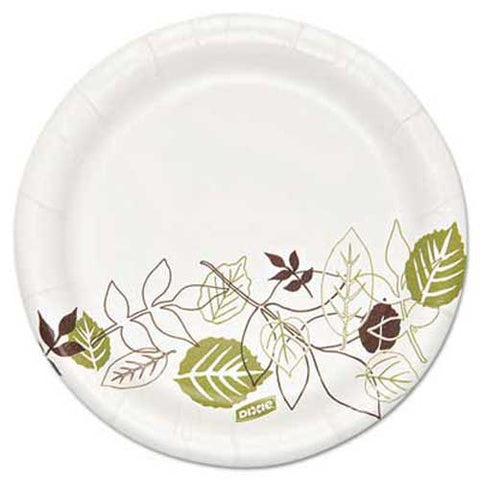Dixie Ultra Pathways Heavyweight Paper Plates, 5 7/8 inch, Green/Burgundy, 500/Carton