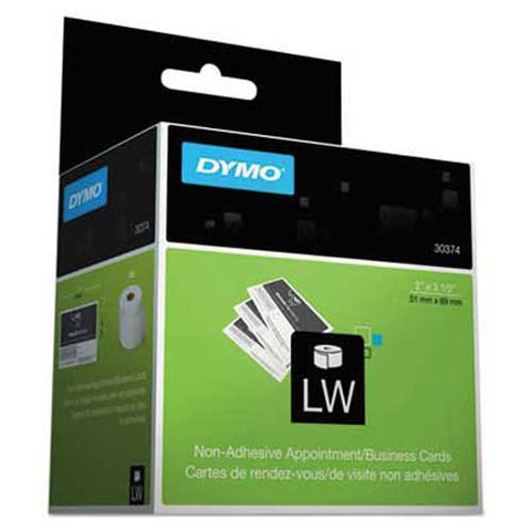 DYMO LabelWriter Business/Appointment Cards, 2 x 3 1/2, White, 300 Labels/Roll