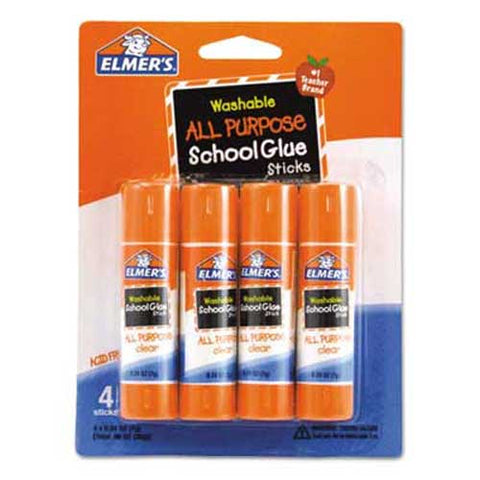 Elmers Washable All Purpose School Glue Sticks, 4/Pack