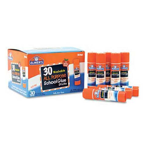 Elmers Washable School Glue Sticks, 30/Box