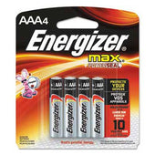 Energizer MAX Alkaline Batteries, AAA, 4 Batteries/Pack