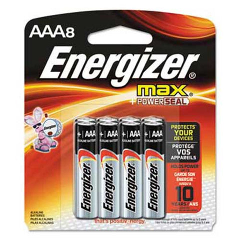 Energizer MAX Alkaline Batteries, AAA, 8 Batteries/Pack