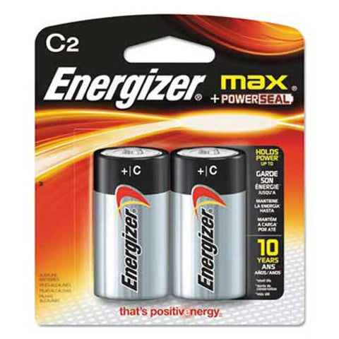 Energizer MAX Alkaline Batteries, C, 2 Batteries/Pack