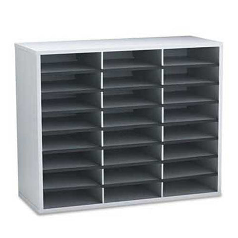 Fellowes Literature Organizers, 24 Sections, 29 x 11 7/8 x 23 7/16, Dove Gray