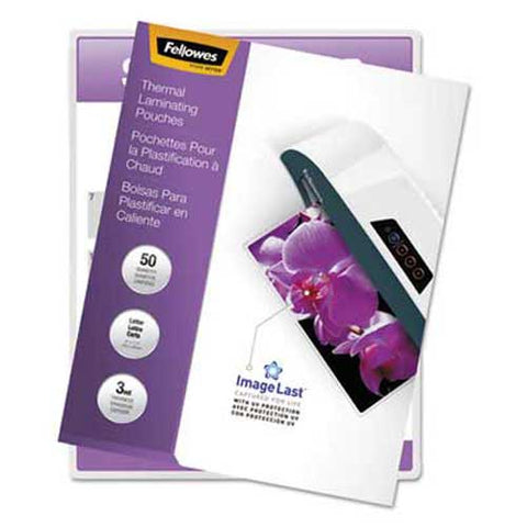 Fellowes ImageLast Laminating Pouches with UV Protection, 3mil, 11 1/2 x 9, 50/Pack