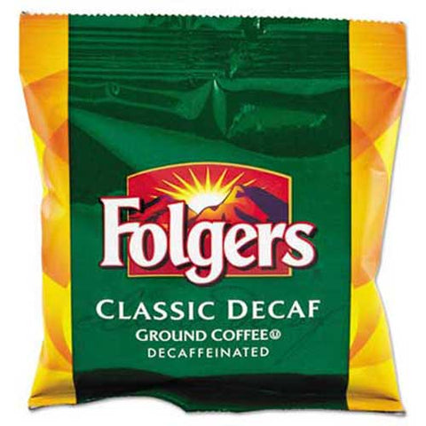 Folgers Ground Coffee, Fraction Pack, Classic Roast Decaf, 1.5oz, 42/Carton
