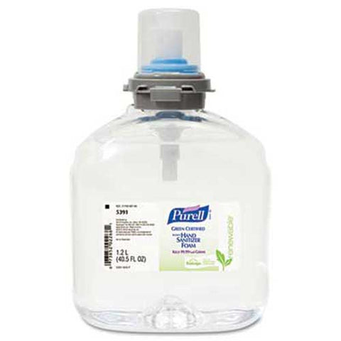 PURELL TFX Green Certified Instant Hand Sanitizer Foam Refill, 1200mL, Clear