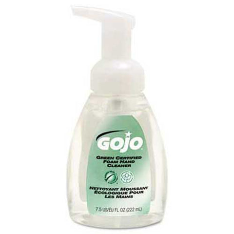 GOJO Green Certified Foam Soap, Fragrance-Free, Clear, 7.5 oz. Pump Bottle