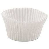 Hoffmaster Fluted Bake Cups, 4 1/2 dia x 1 1/4h, White, 500/Pack, 20 Pack/Carton