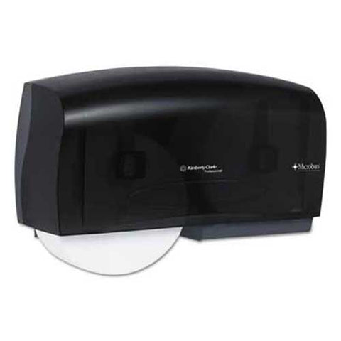 Kimberly-Clark Professional* Coreless JRT Twin Jumbo Roll Tissue Dispenser, 20w x 6d x 11h, Smoke/Gray