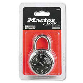 Master Lock Combination Lock, Stainless Steel, 1 15/16 inch Wide, Black Dial