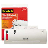 Scotch Thermal Laminator Value Pack, 9 inch W, with 20 Letter Size Pouches
