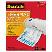 Scotch Letter Size Thermal Laminating Pouches, 3 mil, 11 2/5 x 8 9/10, 200 per Pack
