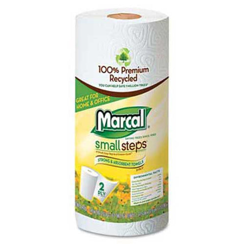 Marcal 100% Recycled Roll Towels, 9 x 11, 60 Sheets, 15 Rolls/Carton