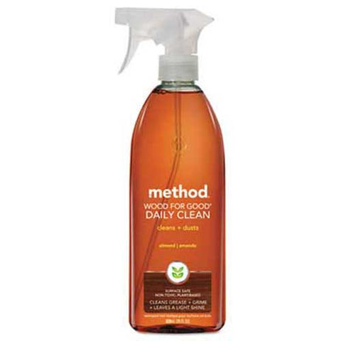 Method Daily Wood Cleaner, Almond Scent, 28 oz Spray Bottle
