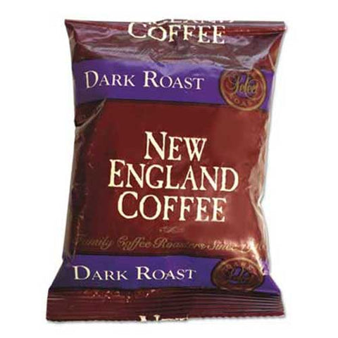 New England Coffee Coffee Portion Packs, French Roast, 2.5 oz Pack, 24/Box