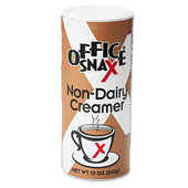 Office Snax Reclosable Canister of Powder Non-Dairy Creamer, 12oz, 24/Carton