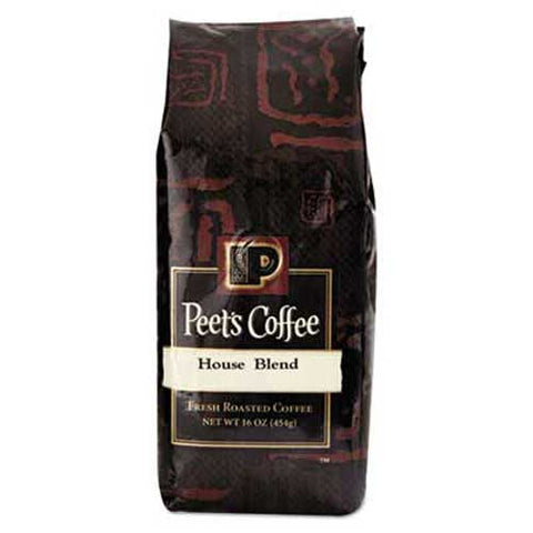 Peets Coffee and Tea Bulk Coffee, House Blend, Ground, 1 lb Bag