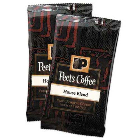 Peets Coffee and Tea Coffee Portion Packs, House Blend, 2.5 oz Frack Pack, 18/Box