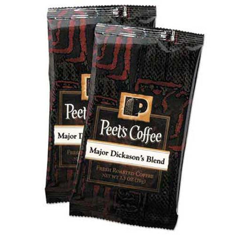 Peets Coffee and Tea Coffee Portion Packs, Major Dickasons Blend, 2.5 oz Frack Pack, 18/Box